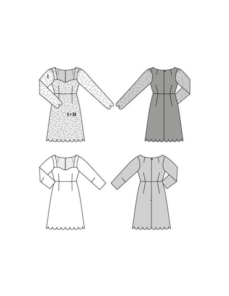 Molde de vestido - Burda 5835