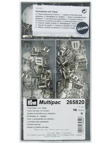 Multipac de 100 grampos e presilhas