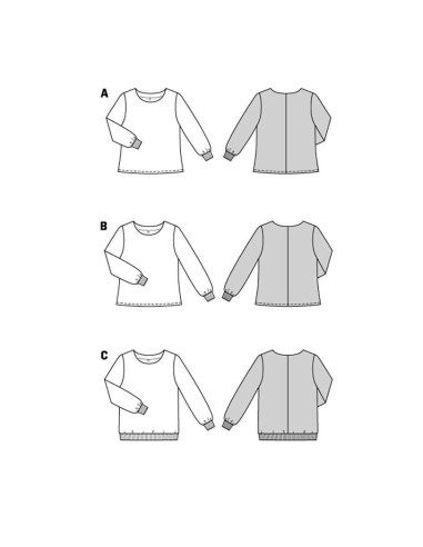 Molde de blusa - Burda 5849