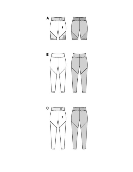 Molde de leggings - Burda 5850