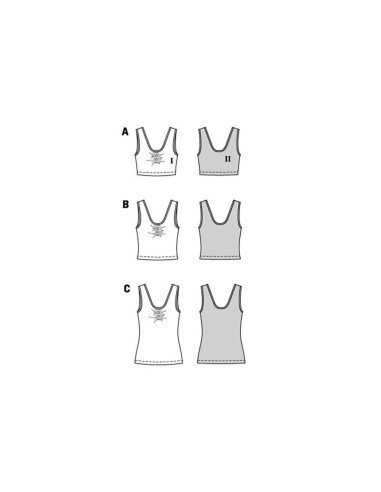 Molde de top - Burda 5852