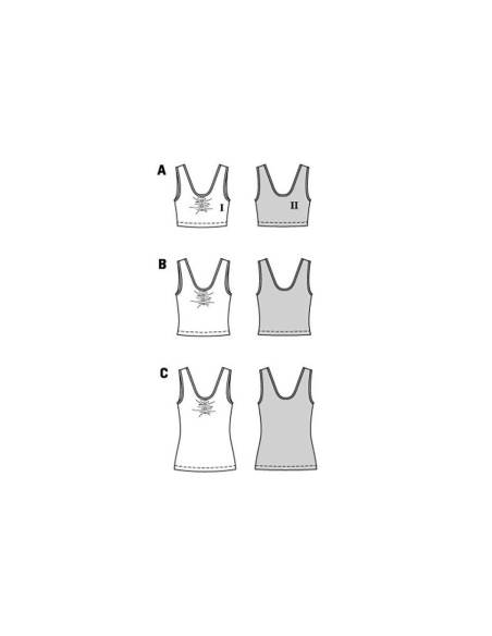Molde de top - Burda 5852