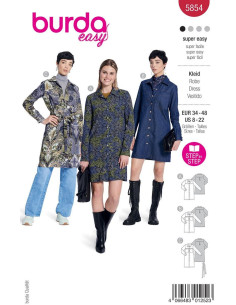 Molde de vestido - Burda 5854