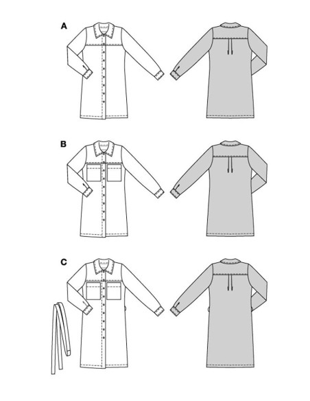 Molde de vestido - Burda 5854