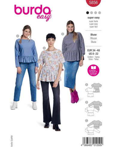 Molde de blusa - Burda 5856