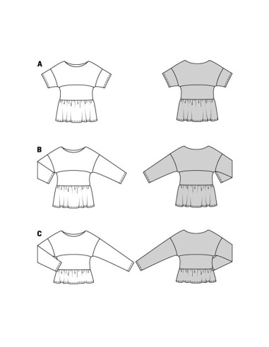Molde de blusa - Burda 5856