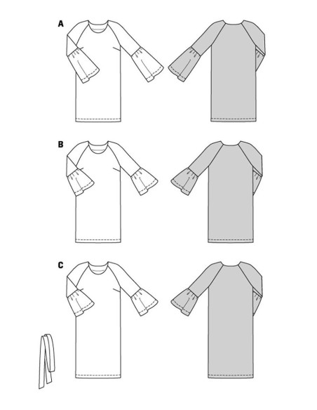 Molde de vestido - Burda 5875