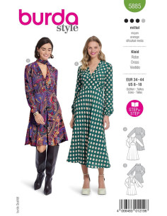Molde de vestido - Burda 5885