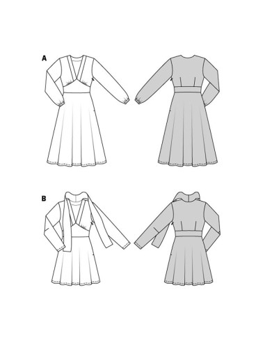 Molde de vestido - Burda 5885