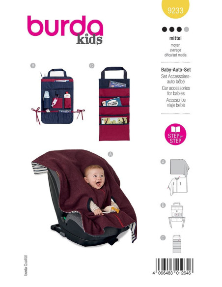 Molde de acessórios para bebê - Burda 9233