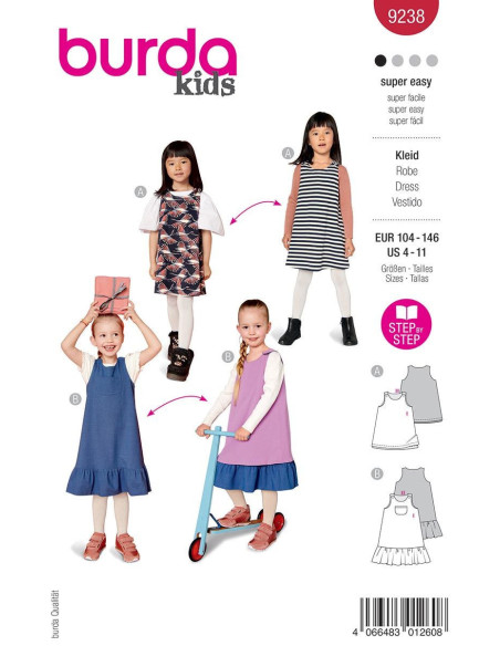 Molde de vestido - Burda 9238