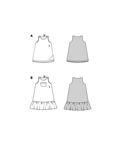 Molde de vestido - Burda 9238