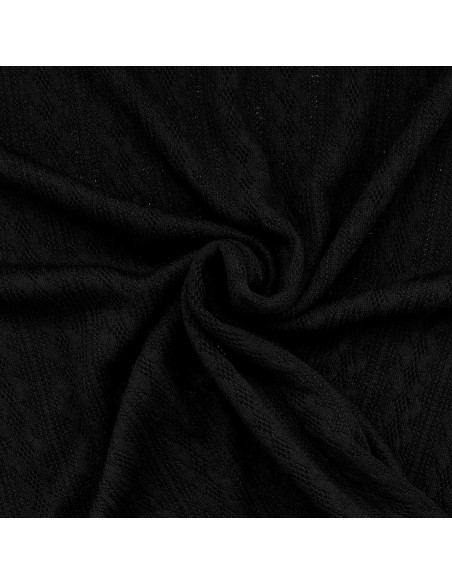 Tecido de malha jacquard - Preto