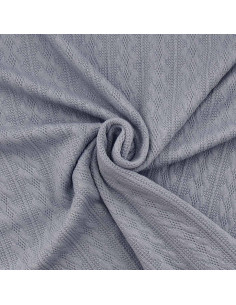 Tecido de malha jacquard - Cinza azul