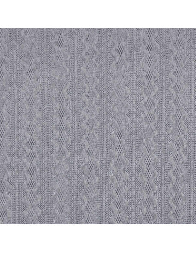 Tecido de malha jacquard - Cinza azul