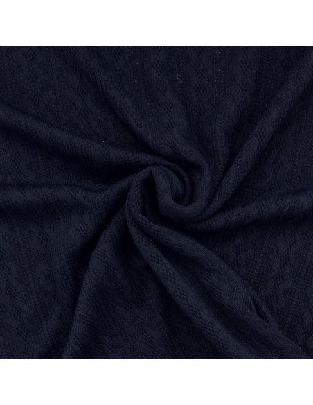 Tecido de malha jacquard - Azul marinho
