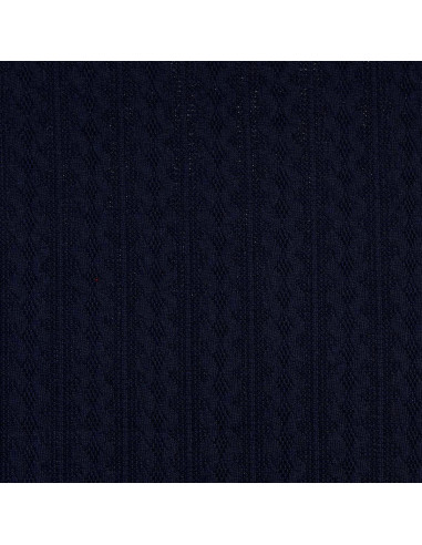 Tecido de malha jacquard - Azul marinho
