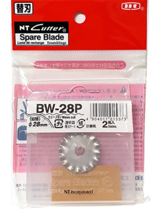 2 lâminas de reposição onduladas para cortador retrátil NT Cutter 28 mm