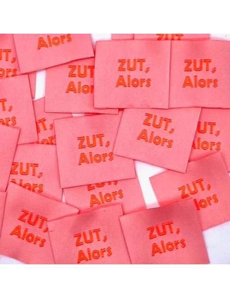 Conjunto de 5 etiquetas tecidas para costurar Zut Alors