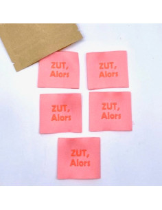 Conjunto de 5 etiquetas tecidas para costurar Zut Alors 2