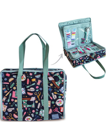 Saco multi-bolsos tudo em um L Needle & Thread