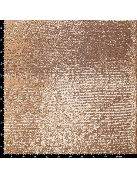 Tecido elástico com lantejoulas - Ouro escuro