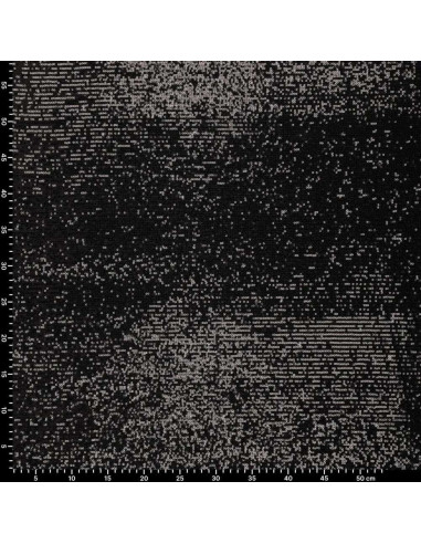 Tecido elástico com lantejoulas - Preto