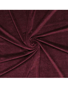 Tecido veludo listrado lurex - Bordeaux