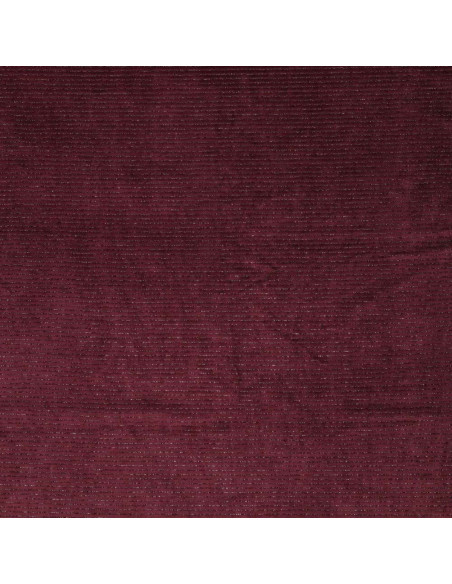 Tecido veludo listrado lurex - Bordeaux