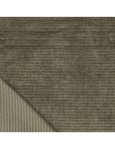 Tecido veludo listrado lurex - Verde escuro