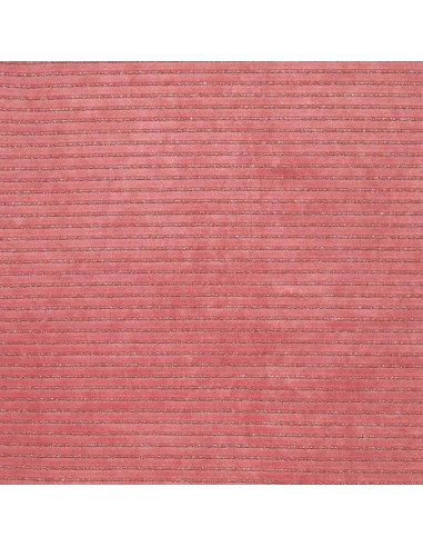 Tecido veludo listrado lurex - Rosa antigo