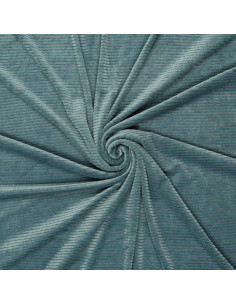 Tecido veludo listrado lurex - Cinza azul