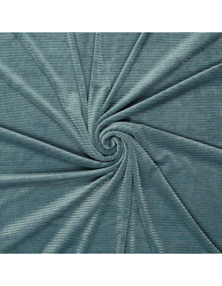 Tecido veludo listrado lurex - Cinza azul