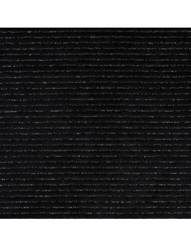Tecido veludo listrado lurex - Preto