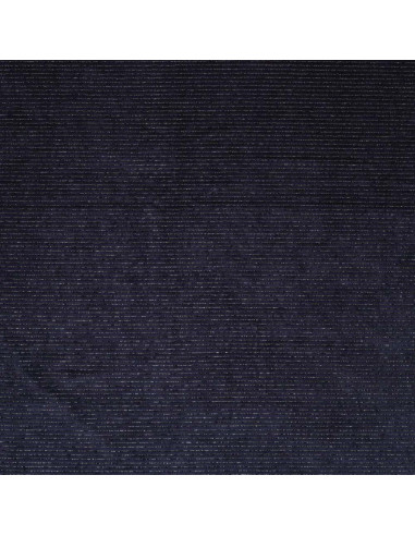 Tecido veludo listrado lurex - Azul marinho