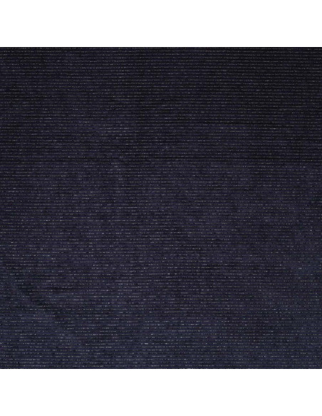 Tecido veludo listrado lurex - Azul marinho