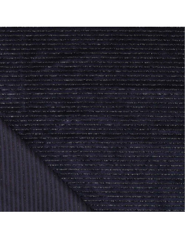 Tecido veludo listrado lurex - Azul marinho