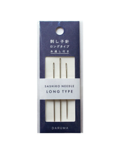 Pacote de 3 agulhas sashiko longas Daruma