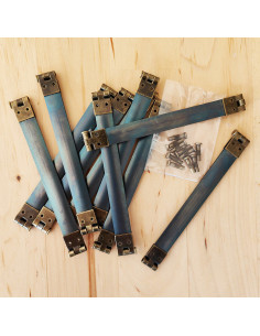 Conjunto de 10 fechos de clique terminais bronze - 10 cm