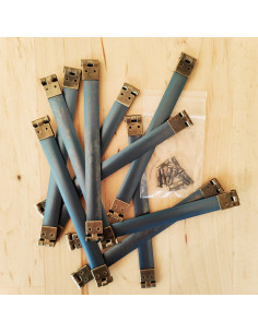 Conjunto de 10 fechos de clique terminais bronze - 12 cm