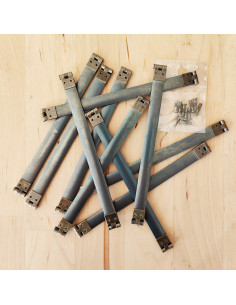 Conjunto de 10 fechos de clique terminais bronze - 14 cm