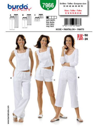 Molde de calça - Burda 7966