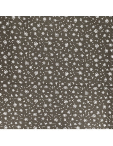 Tecido popelina de algodão fantasia - Umbela taupe