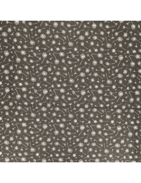 Tecido popelina de algodão fantasia - Umbela taupe