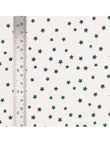 Tecido popeline de algodão fantasia - Estrela azul