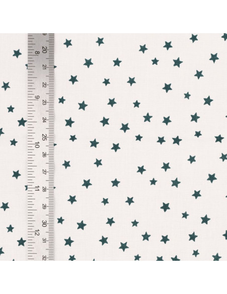 Tecido popeline de algodão fantasia - Estrela azul