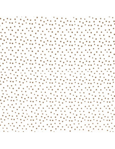 Tecido popeline de algodão fantasia - Estrela marrom 2