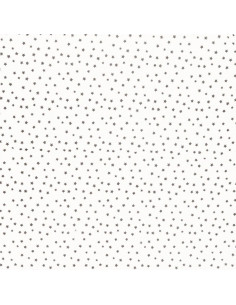 Tecido popeline de algodão fantasia - Estrela taupe 2