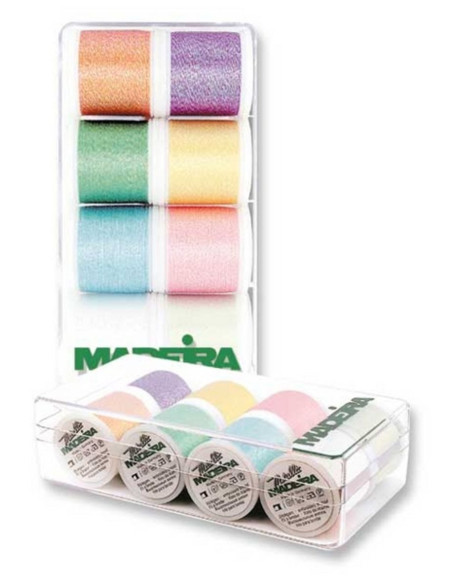 Mini caixa de fios de bordar Opal Madeira