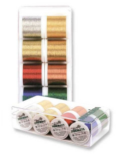 Mini caixa de fios de bordar Metallic Classic Madeira